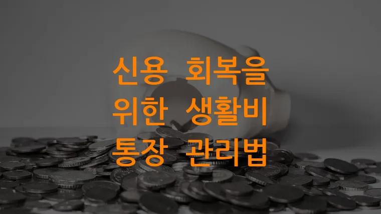 신용 회복을 위한 생활비 통장 관리법